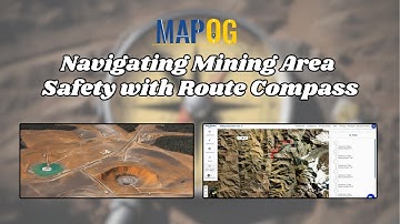 Creating Safety Route in Mining Area with Route Compass | Distance and Beraing Angle #gis #mapog