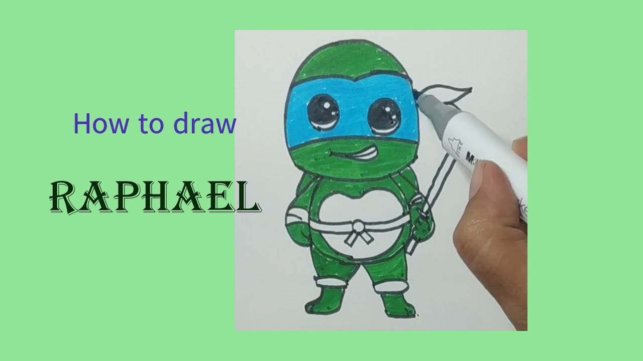How To Draw Rouplhal How to draw Raphael ၊ Ninja Turtles drawing easy - YouTube