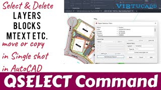 Celebrity AC02 QSELECT Command in AutoCAD, Clean Large Drawings in Minutes | VIRTUCADD #autocad #autocadplan Net Worth