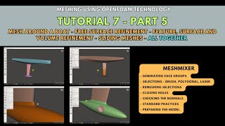 Famous Meshing with snappyHexMesh | Tutorial 7-Part 5 | Mesh around a boat Wealth