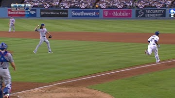 NYM@LAD Gm1: deGrom makes a quick snare on a chopper