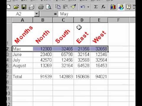Microsoft Office Excel 2000 Copy Data Between Worksheets - YouTube