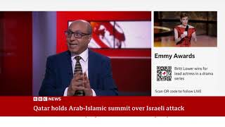 Qatar emergency summit condemning the Israeli attack on Doha