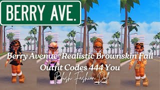 Berry Avenuerealistic Brownskin Fall Baddie Outfit Codes Blush Fashion Doll