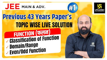 JEE Main & Adv. | Previous Year Paper Discussion | Topic Wise Solutions | Function | By Ronak Sir