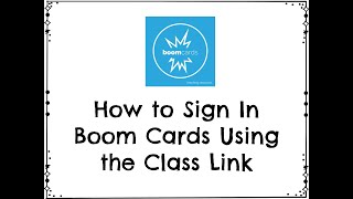 Logging onto Boom Learning (Boom Cards)