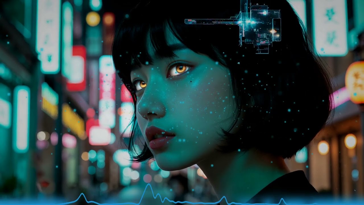 🎧 Night Bloom – Visualizer | Chill Hyperpop R&B with Neon Emotion