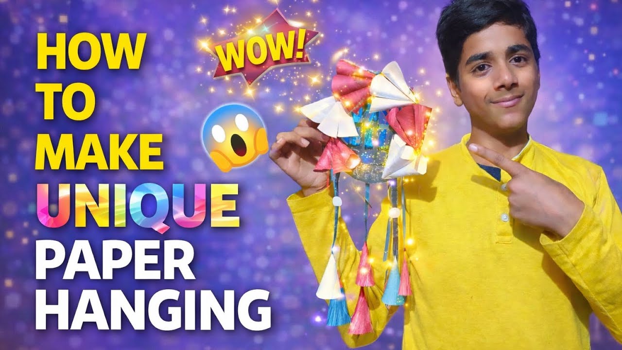How to Make Paper Wall Hanging | Easy DIY Room Decoration Craft