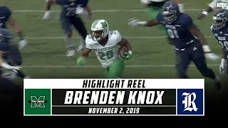 Brenden Knox Highlights: Marshall vs. Rice (2019) | Stadium