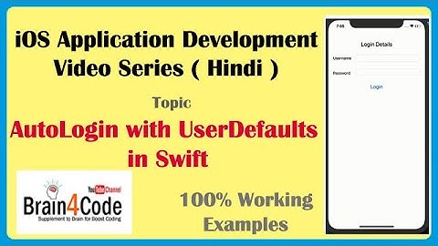 AutoLogin With UserDefaults in Swift 5 | Save Login Details in UserDefaults | Hindi | Easiest Way