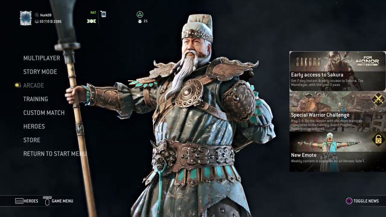 For Honor Multiplayer Hurk09 Immortal Shugoki Group Leader Of The Immortal Samurai Clan, recruiting.