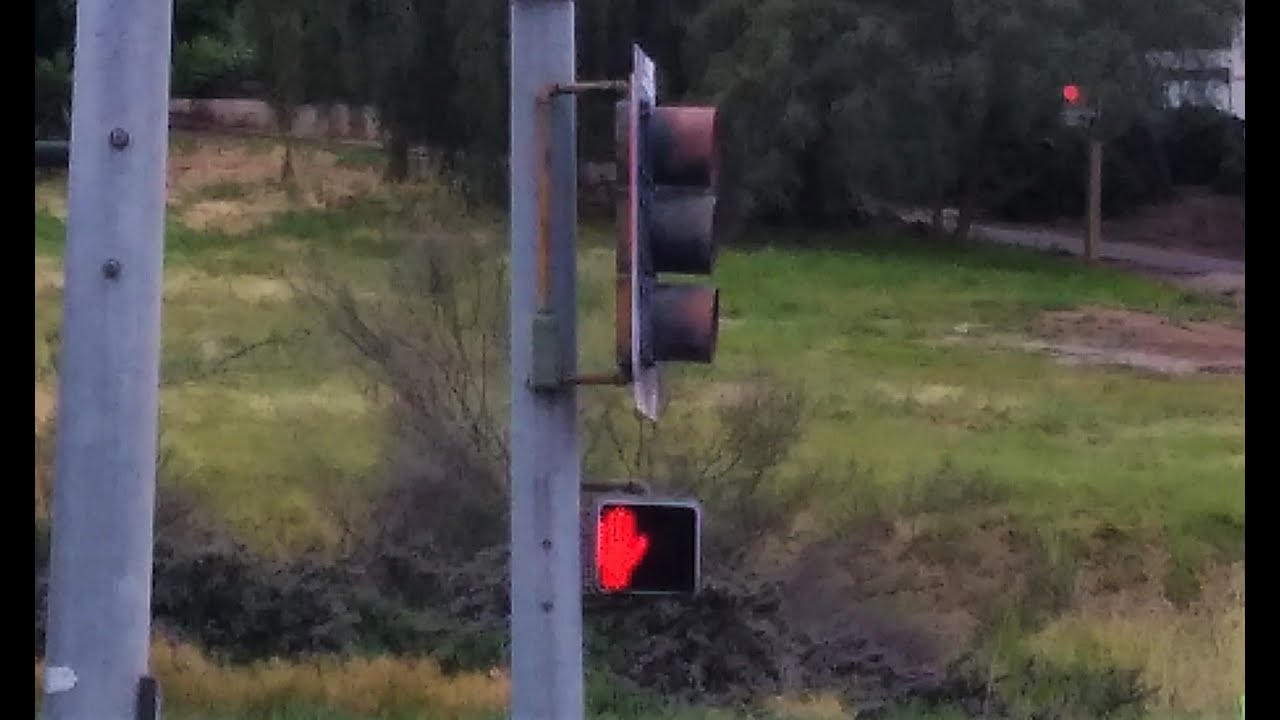 Old ICC Neon Pedestrian Signal In Escondido (Centre City Pkwy & Citracado Pkwy)