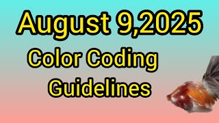 August 9,2025 Color Coding guidelines.