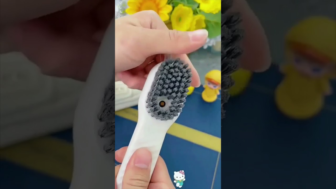 Soap Dispensing Cleaning Brush with Handle