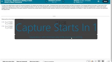 Hypothesis Testing Population Mean Using Statcrunch Example 1