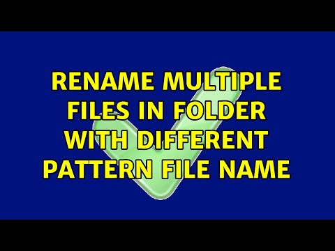 Rename multiple files in folder with different pattern file name
