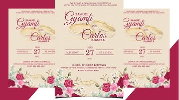 How to Design a Wedding Invitation Card using Photoshop  Tutorial 2021