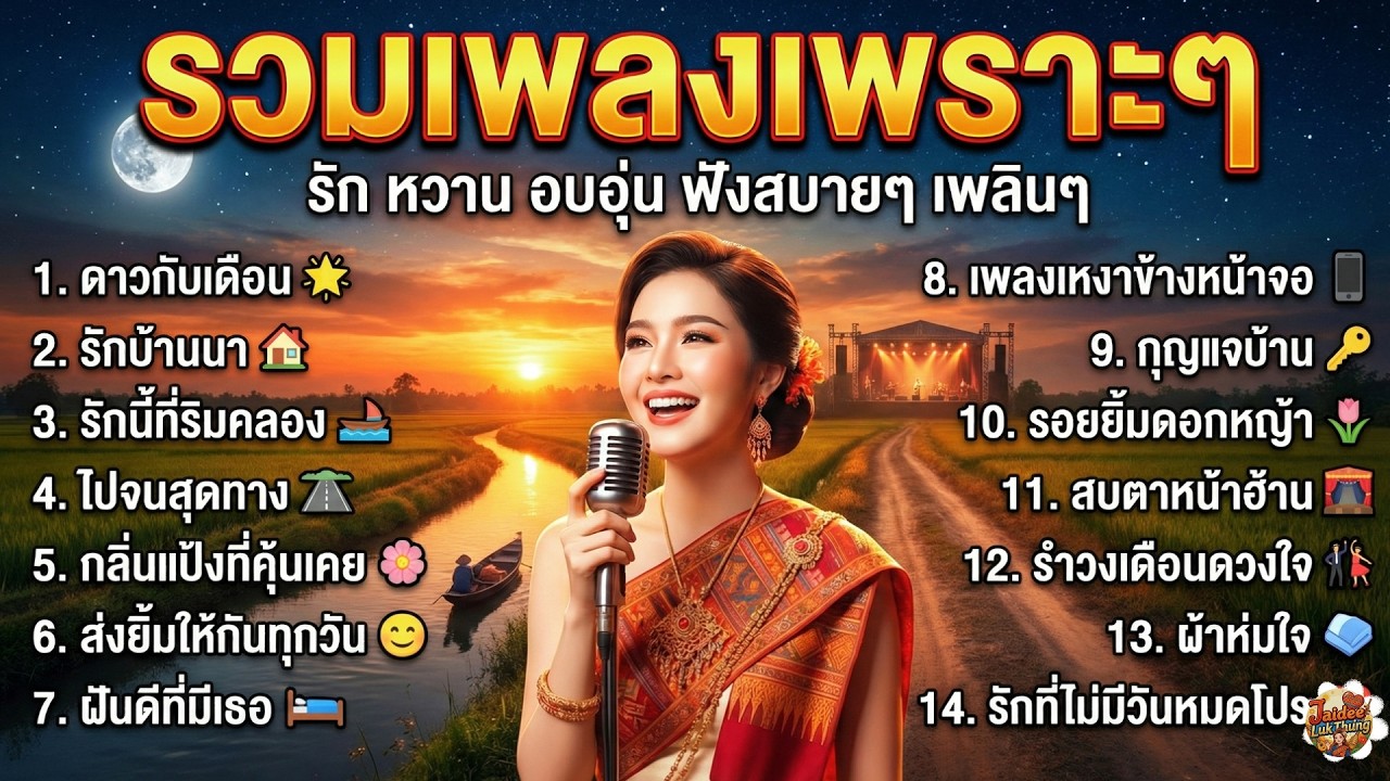 รวมเพลงรักลูกทุ่ง ฟังสบาย รักหวานเรียบง่าย ชีวิตคู่ ยิ่งฟังยิ่งคิดถึงคนข้างกาย