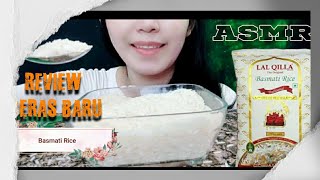 Review beras baru| ASMR| RAW RICE EATING| makan beras mentah basmati LAL QILLA #asmrindonesia