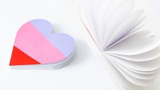 How to make : Heart-Shaped Notebook | Notatnik w Kształcie Serca - Mishellka #339 DIY