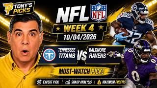 Tennessee Titans vs Baltimore Ravens 10/4/26 NFL Week 4 Spread Pick