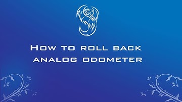 how to roll back an analog odometer (detailed video)