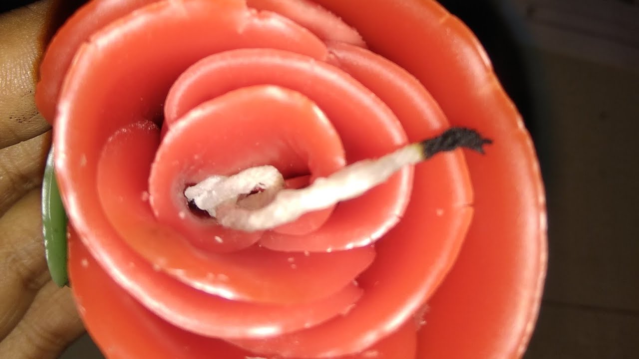 Candle rose/ how to make easy candle rose YouTube