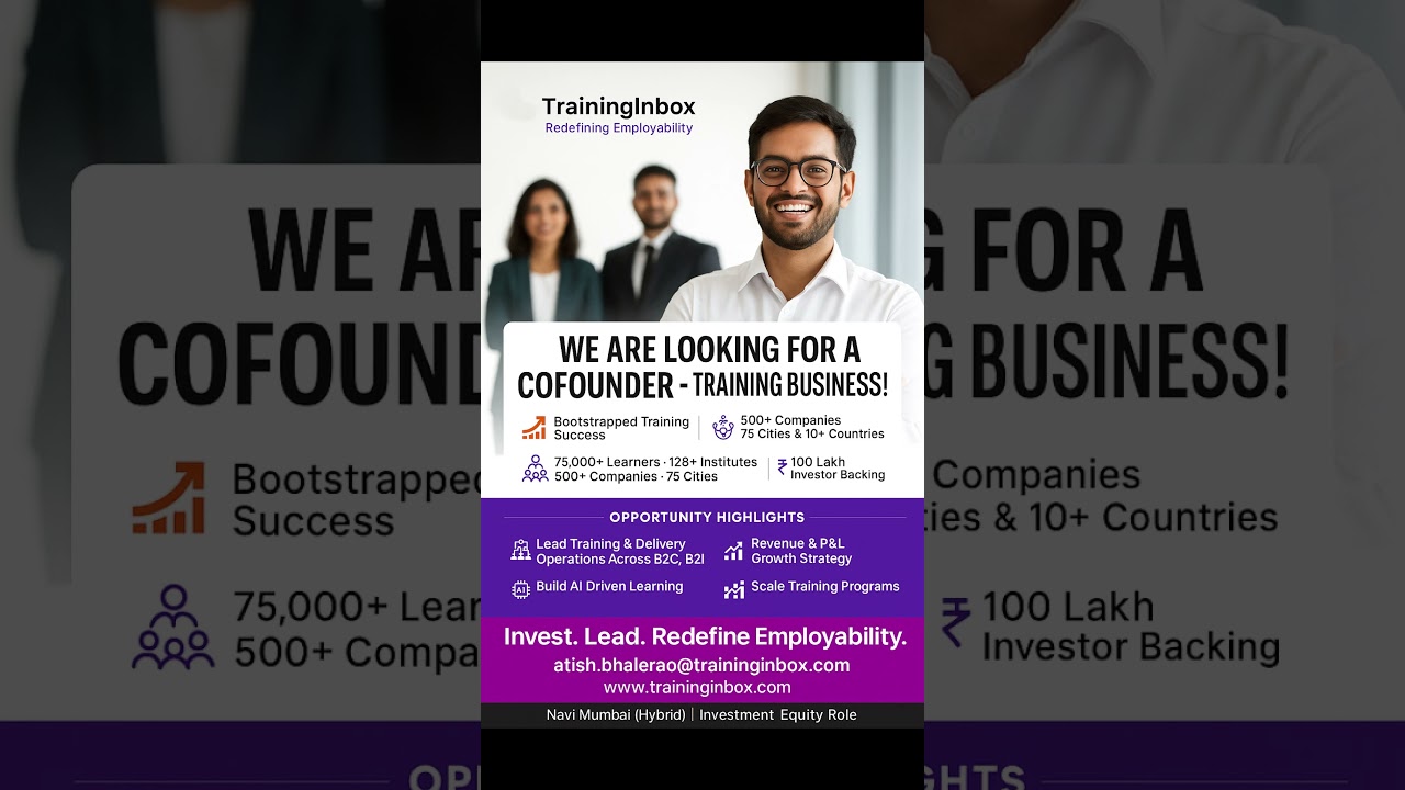 Want to REVOLUTIONIZE Your Career? Join Our Training Business as a Cofounder