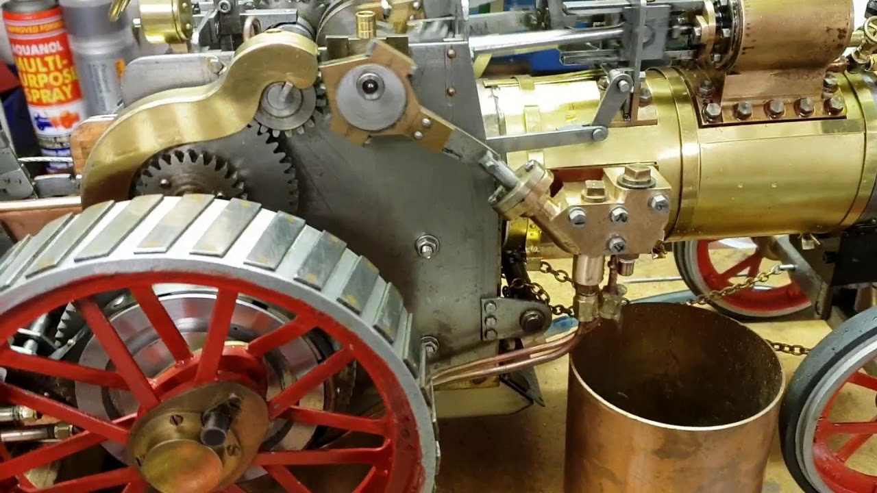 Minnie Traction engine water pump test. YouTube