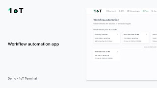 Workflow automation app overview