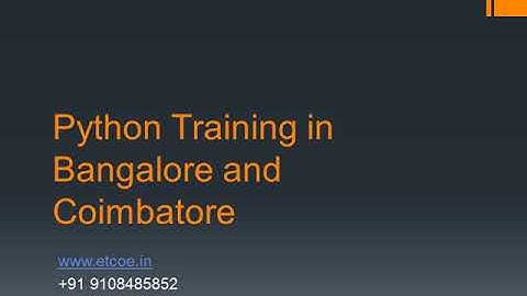 Python Training in Bangalore and Coimbatore - ETCOE.IN