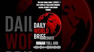 The Daily World Brief | Middle East conflict escalation triggers global security and energy...