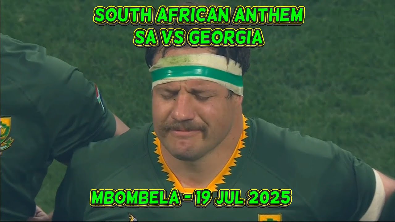South African Anthem - South Africa vs Georgia, Mbombela Stadium, 04 Oct 2025. TRC 2025