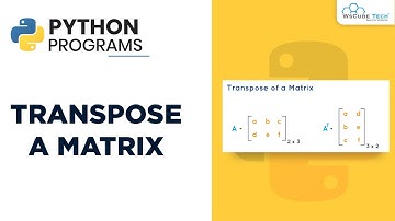 How to Transpose a Matrix - Explained | Python Program
