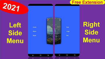 Side menu Left and Right side |  Kodular | Thunkable  | App Inventer | Niotron side menu in kodular
