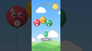 Count Down 5 to 1 and POP! 🎈 Balloon Countdown for Kids #shorts