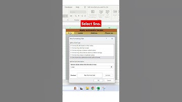 excel में automatic border कैसे बनाए #excel #learnexcel #exceltutorial  #excelcourse #microsoftexcel