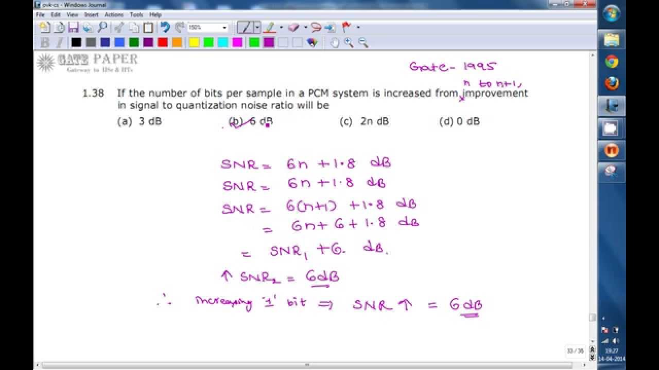GATE 1995 ECE Improvement In SNR As Number Of Bits Per Sample Increases gate-1995-ece-improvement-in-snr-as-number-of-bits-per-sample-increases