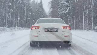 Maserati Ghibli S Q4 in the snow Is Maserati Ghibli Good In Snow