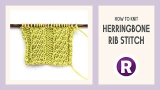 How to Knit: Herringbone Rib Stitch | 2-Stitch C2B Cables | Diagonal Stripe Knitting Pattern