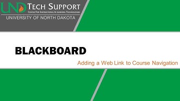 Blackboard: Adding a Web Link to Course Navigation