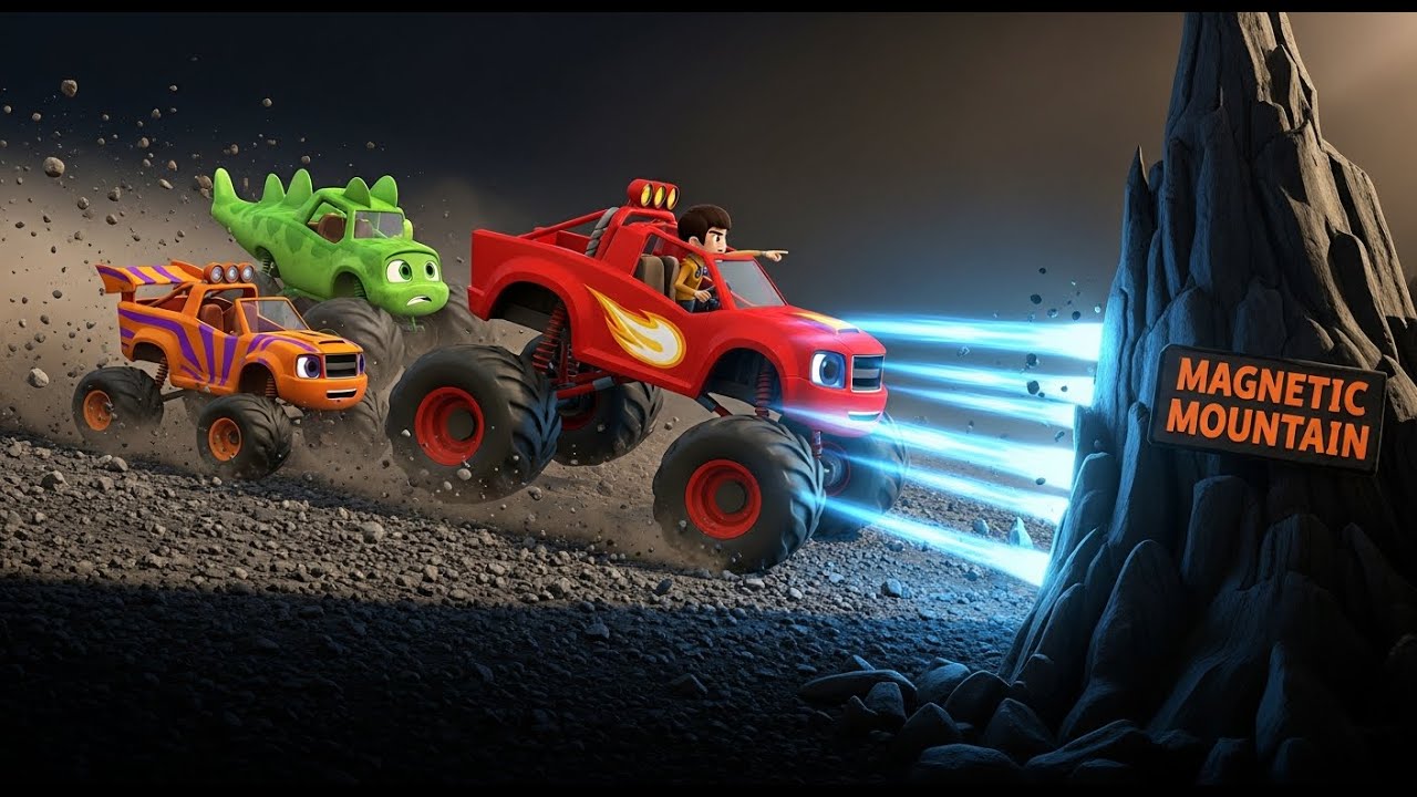 Blaze's Magnetic Mountain Rescue! | STEM Learning with Magnetism | Blaze and the Monster Machines