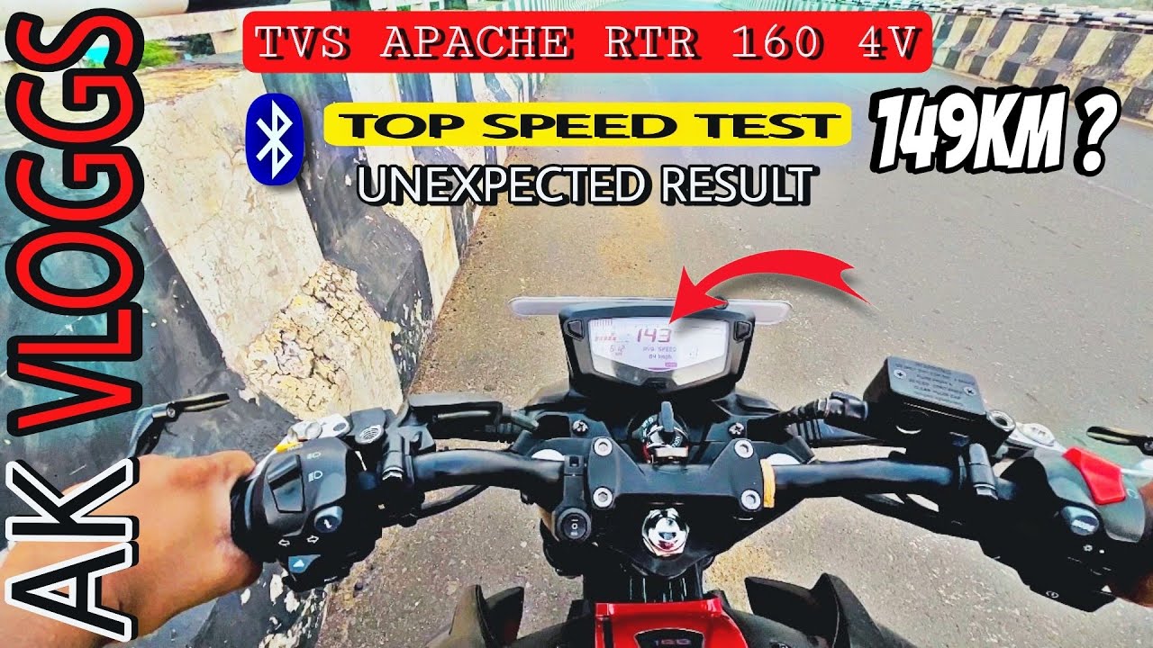 2022 TVS Apache 160 4V : Top Speed | 0 to 60 | 0 to 100 | 1st to 5th Gear Top Speed ​​⁠