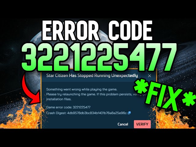FIX) ERROR CODE 3221225477 | WORKING FIX | Star Citizen Patch 4.5