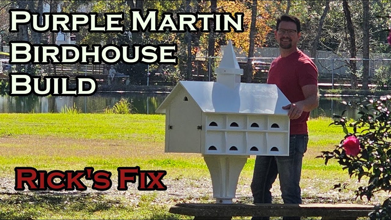 How I built this beautiful purple martin birdhouse.