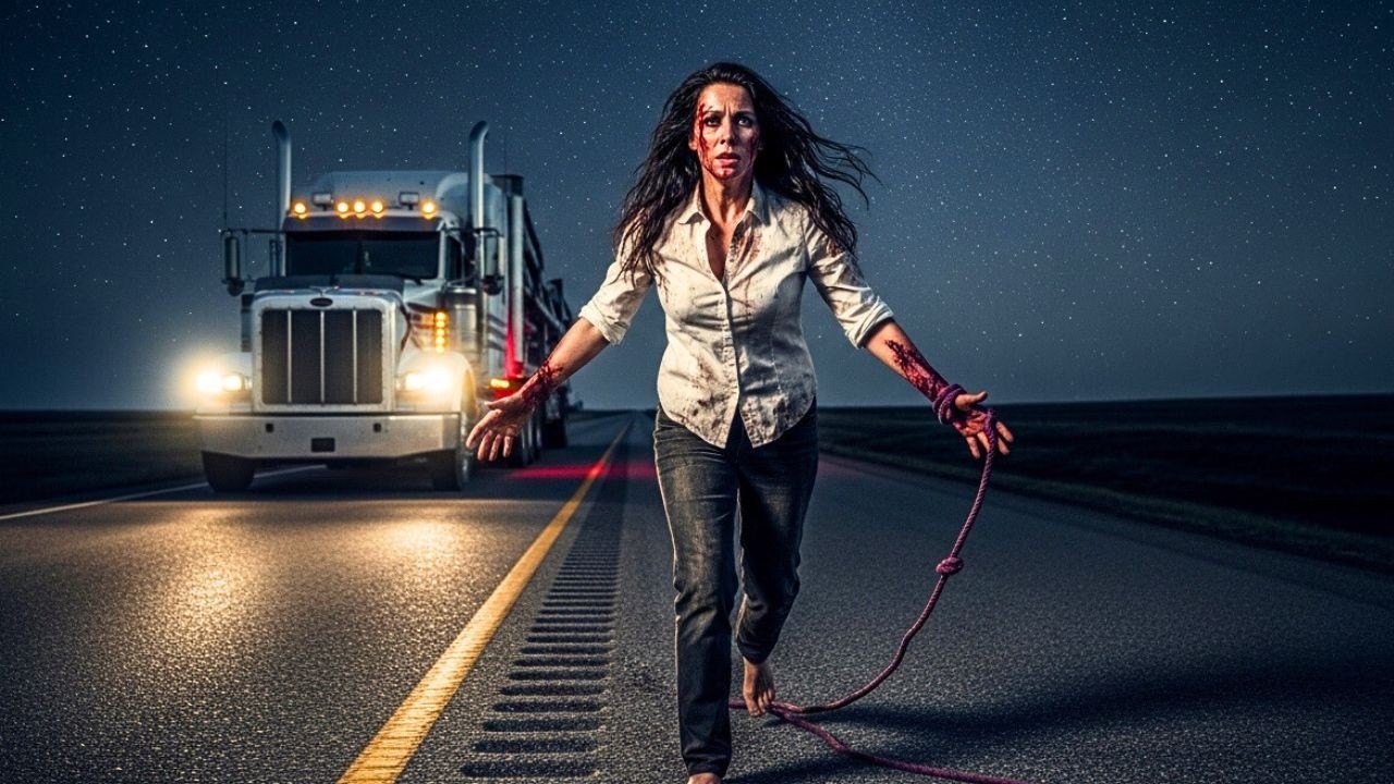 El camionero ayudó a una mujer herida en la carretera… jamás imaginó quién era ella en realidad