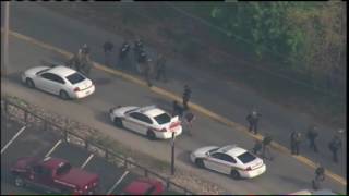 Raw video: Several officers move toward scene in Manchester