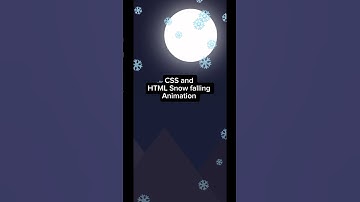 Snow falling animation with css and Html