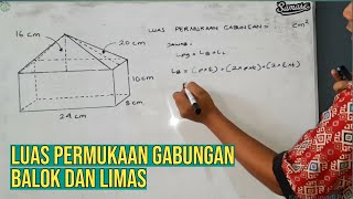 Menghitung Luas Permukaan Gabungan Balok dan Limas Menghitung Luas Permukaan Gabungan Balok dan Limas