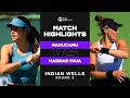 Emma Raducanu vs. Beatriz Haddad Maia | 2023 Indian Wells Round 3 | WTA Match Highlights